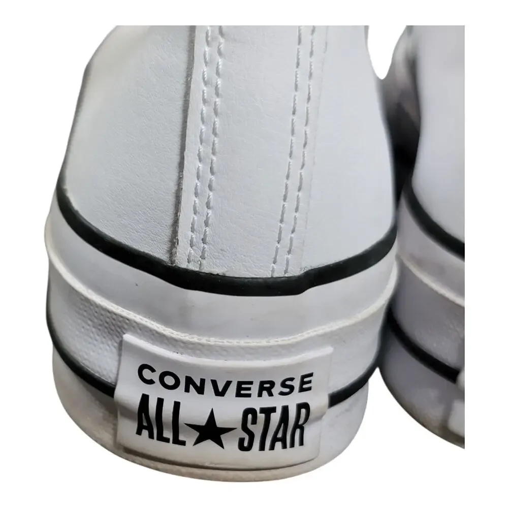Converse All Star Chuck Taylor Platform High Top Leather Sneakers Women's 7.5 US - Picture 9 of 14